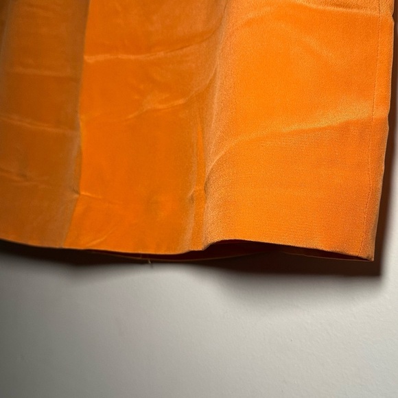 Hugo Buscati Silk Vibrant Orange Mini Skirt Size 10 - Picture 5 of 12